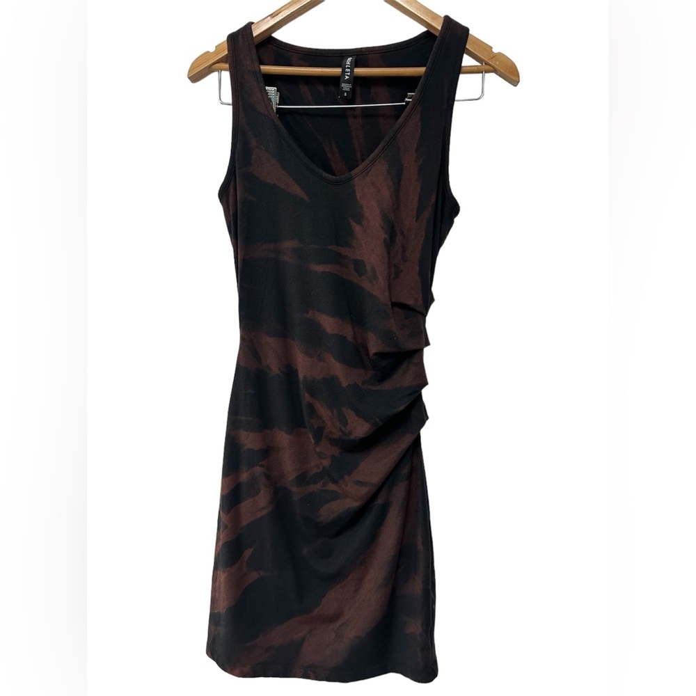 Athleta Ruffled Side Midi Dress Custom Bleach Dyed